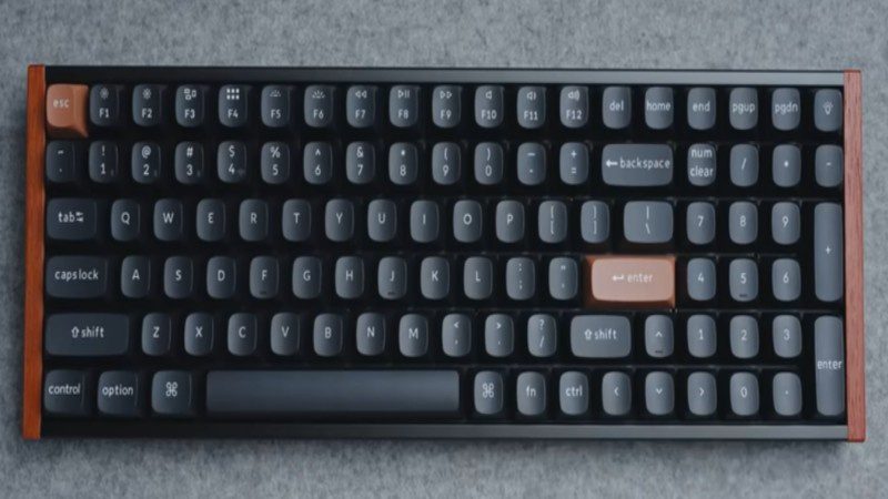 96% keyboard layout compact full-size with integrated number pad