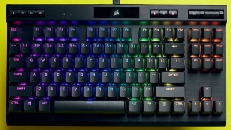 TKL 80% keyboard layout without number pad showing full arrow and function keys